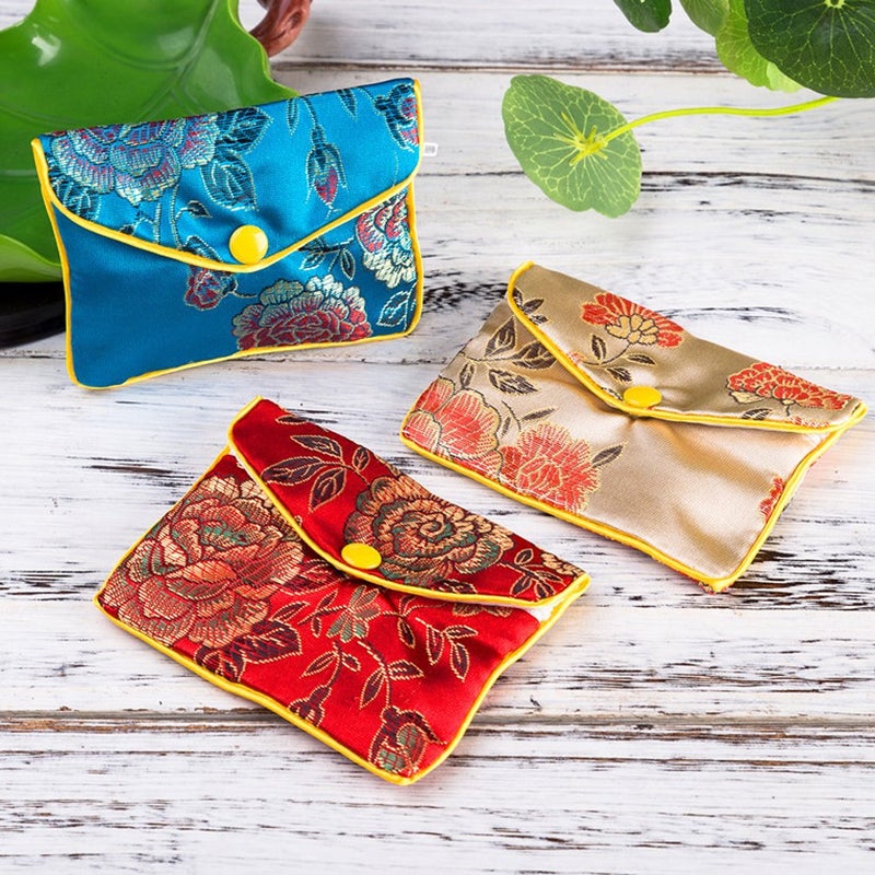 MorTime Jewellery Jewelry Silk Purse Pouch Gift Bags, Multiple Colors, Pack of 12 (Large,4"x4.7") - Image 4